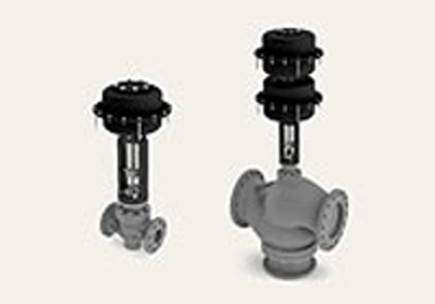 Control valves with pneumatic actuators